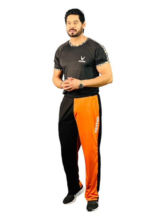 Short Sleeves T-Shirt and Track Pants for Gym Lovers